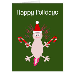 Cute Christmas Axolotl Custom Card