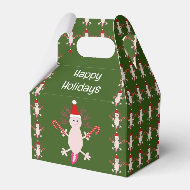 Cute Christmas Axolotl Custom Favor Boxes (Front Side)
