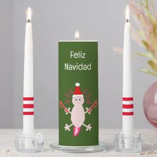 Cute Christmas Axolotl Custom Unity Candle Set