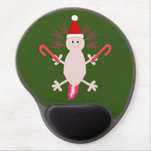 Cute Christmas Axolotl Gel Mouse Pad