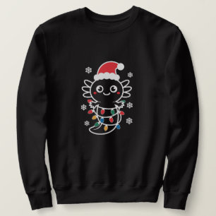 Cute Christmas Axolotl Lights Sweatshirt