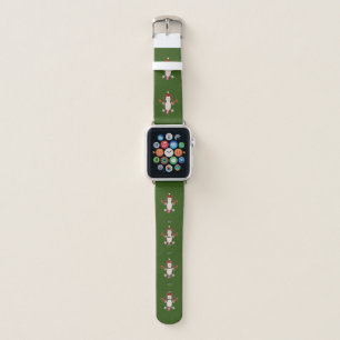 Cute Christmas Axolotl Patterned Apple Watch Band