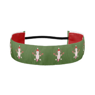Cute Christmas Axolotl Patterned Athletic Headband