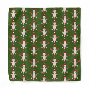 Cute Christmas Axolotl Patterned Bandana