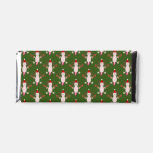 Cute Christmas Axolotl Patterned Hershey Bar Favors