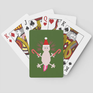 Cute Christmas Axolotl Poker Cards
