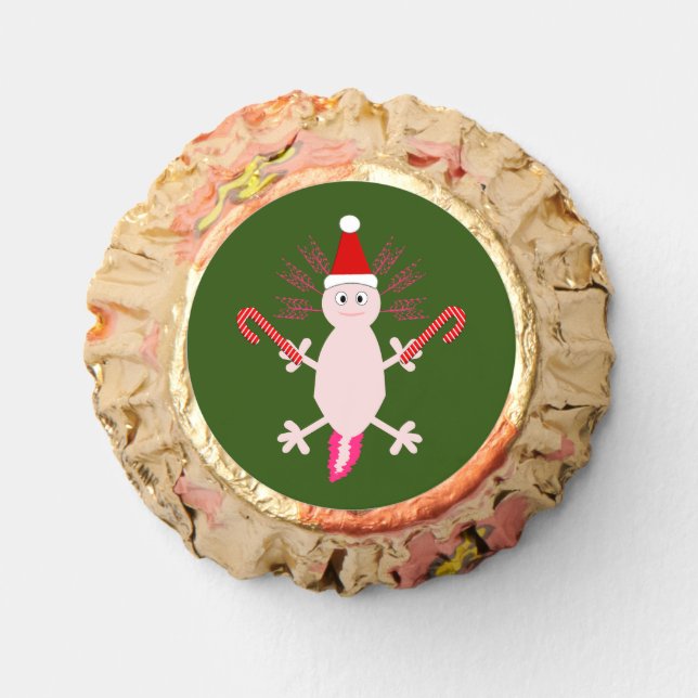 Cute Christmas Axolotl Reese's Peanut Butter Cups (Front)