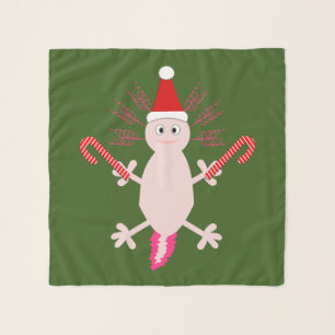 Cute Christmas Axolotl Scarf