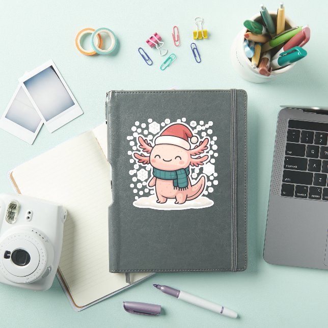Cute Christmas Axolotl Sticker | Kawaii Winter  (iPad Cover)