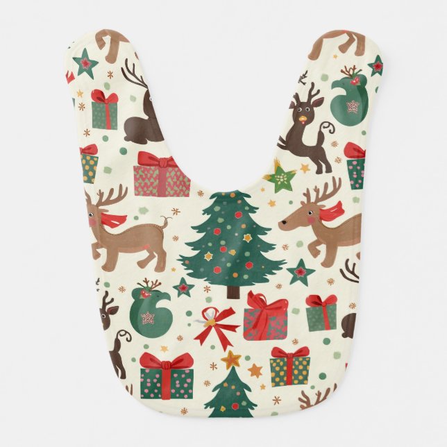 Cute christmas Baby Bib (Front)