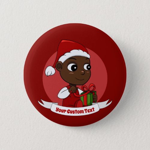 Cute Christmas baby cartoon Button