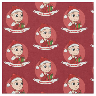 Cute Christmas baby cartoon Fabric