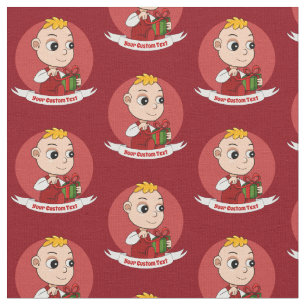 Cute Christmas baby cartoon Fabric