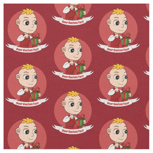 Cute Christmas baby cartoon Fabric