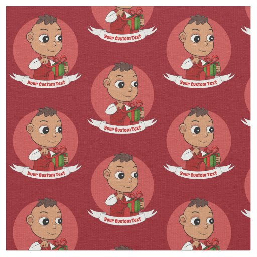 Cute Christmas baby cartoon Fabric