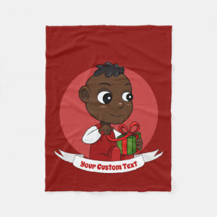 Cute Christmas baby cartoon Fleece Blanket