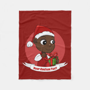 Cute Christmas baby cartoon Fleece Blanket
