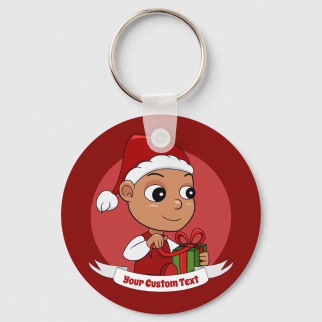 Cute Christmas baby cartoon Keychain (Front)
