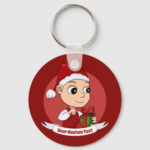Cute Christmas baby cartoon Keychain