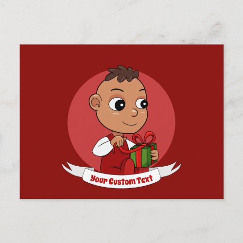 Cute Christmas baby cartoon Postcard