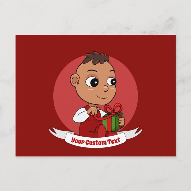 Cute Christmas baby cartoon Postcard (Front)