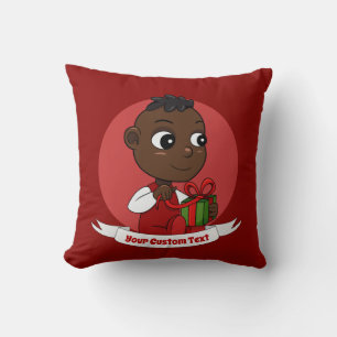Cute Christmas baby cartoon Throw Pillow