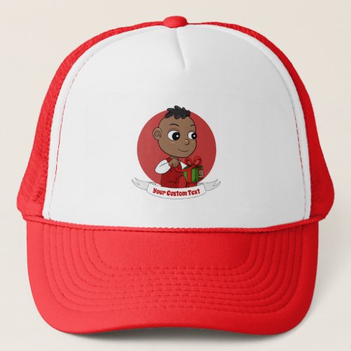 Cute Christmas baby cartoon Trucker Hat
