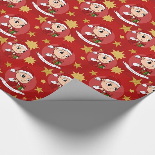 Cute Christmas baby cartoon Wrapping Paper