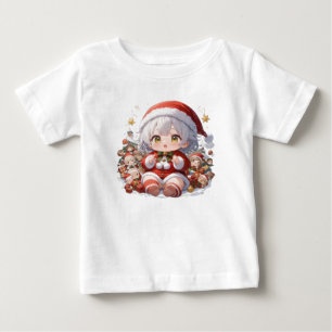 Cute Christmas Baby Santa Chibi Baby T-Shirt
