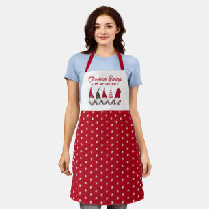 Cute Christmas Baking with My Gnomies   Snowflake Apron