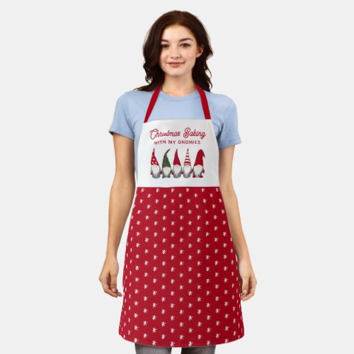 Cute Christmas Baking with My Gnomies  Snowflake Apron