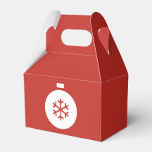 Cute Christmas Ball Red Favor Box