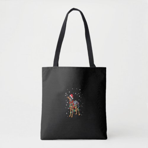 Cute Christmas Beauceron Dog Lights Tote Bag