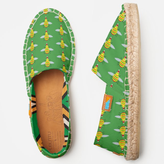Cute Christmas Bee Espadrilles (Side)