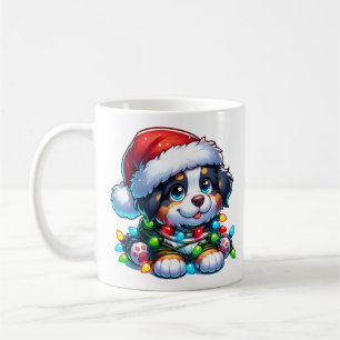 Cute Christmas Bernese Mountain Dog Coffee Mug