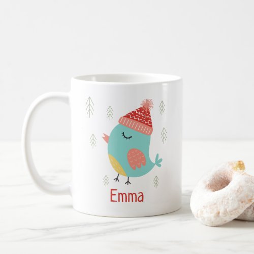 Cute Christmas Bird Personalized Christmas Mug