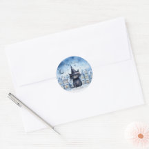 Cute Christmas Black Cat Festive Holiday