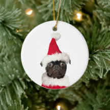 black pug ornament