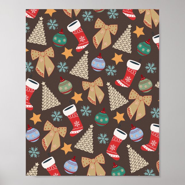 Cute Christmas Brown Poster (Front)