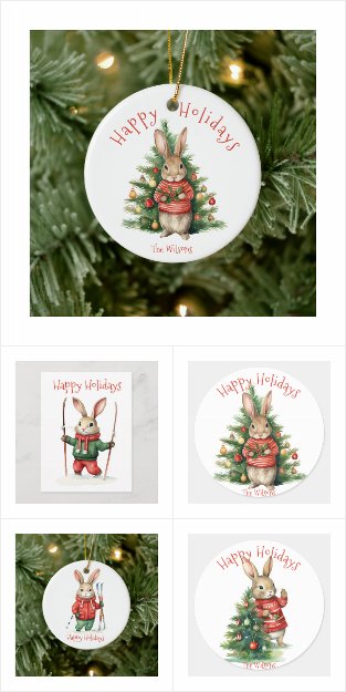 Cute Christmas Bunnies Collection