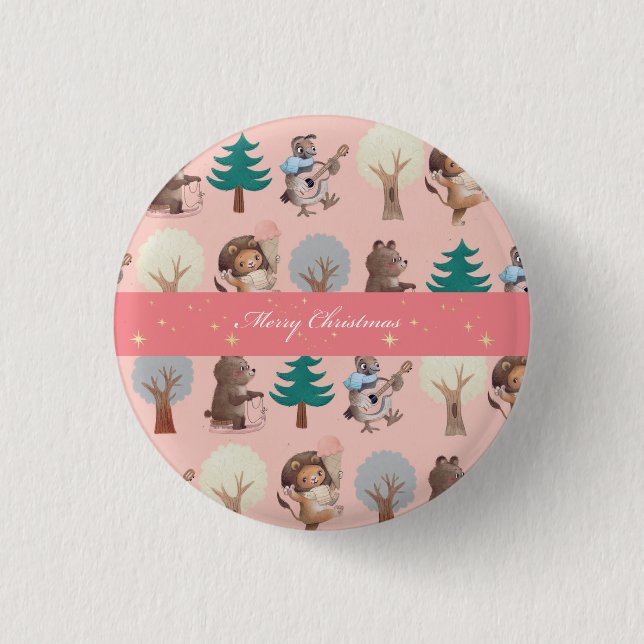 Cute Christmas   Button (Front)