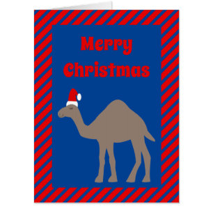Cute Christmas Camel Custom Card