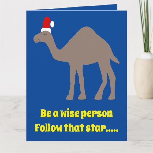 Cute Christmas Camel Custom Card