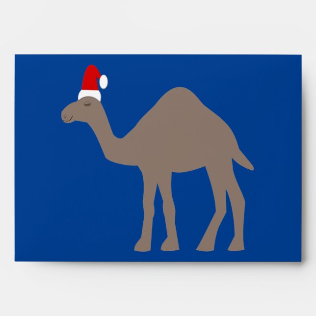 Cute Christmas Camel Custom Envelope (Front)