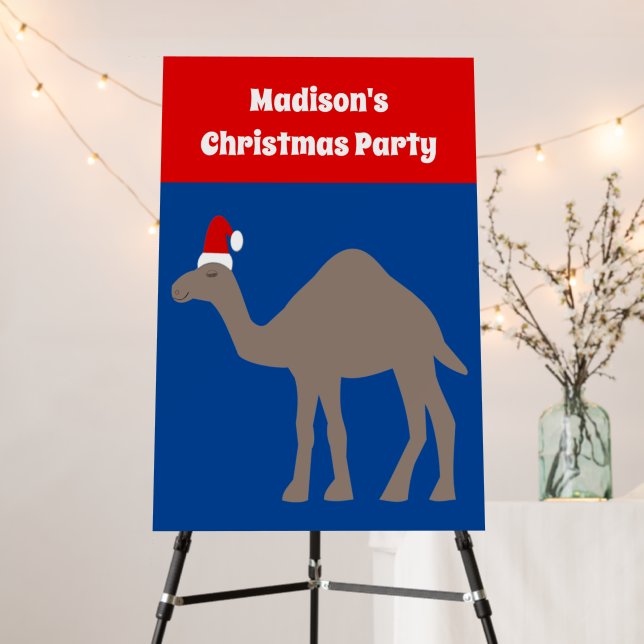 Cute Christmas Camel Custom Foam Board (In Situ (Stand))