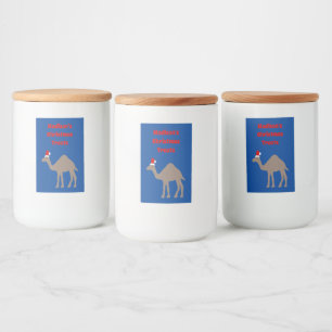 Cute Christmas Camel Custom Food Label