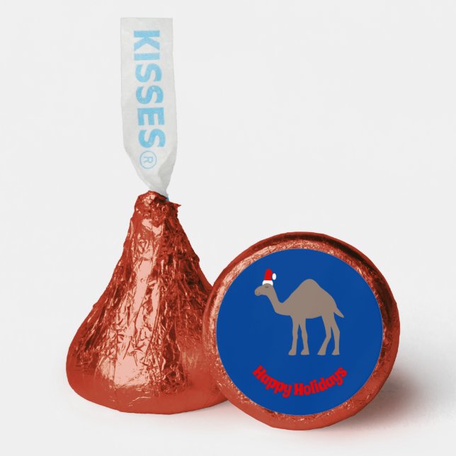 Cute Christmas Camel Custom Message Hershey®'s Kisses® (Front)