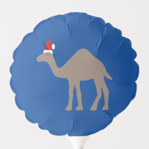 Cute Christmas Camel Custom Name Balloon