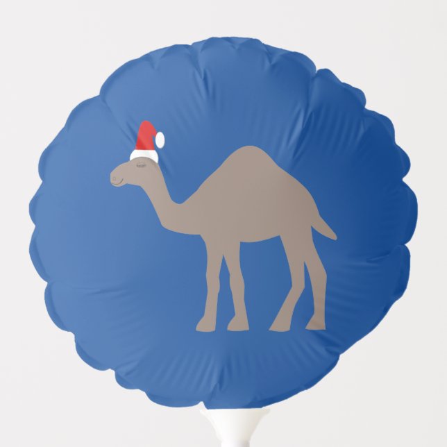 Cute Christmas Camel Custom Name Balloon (Front)