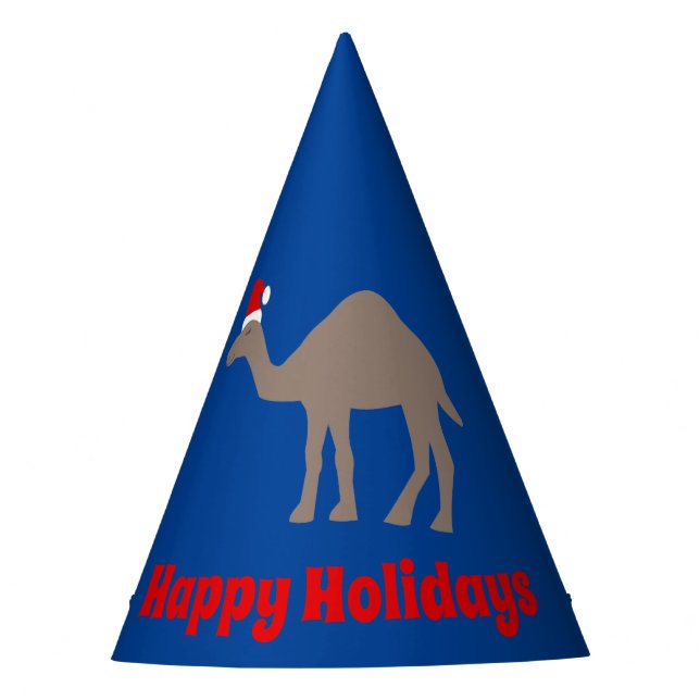 Cute Christmas Camel Custom Party Hat (Front)